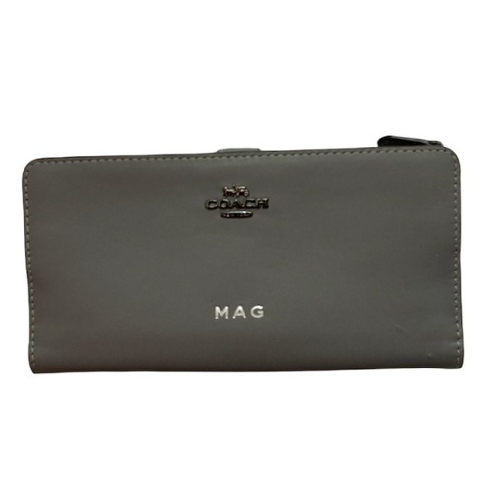 Coach gray leather wallet